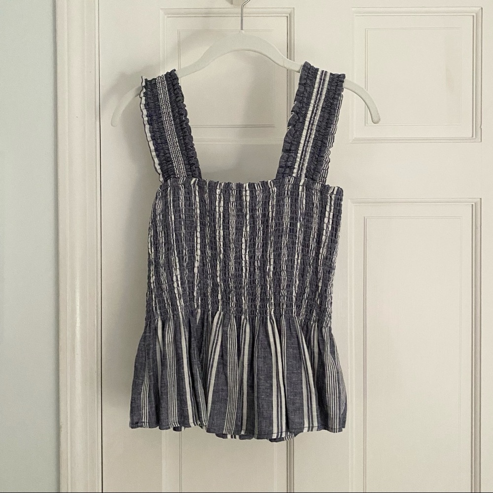 *NWT* Anthropologie shirred peplum tank, size S